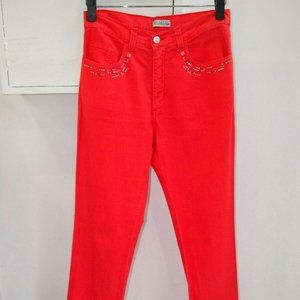 MUSETTI BOOT CUT JEANS SIZE 44 ITA 8 US MADE IN ITALY-EUC